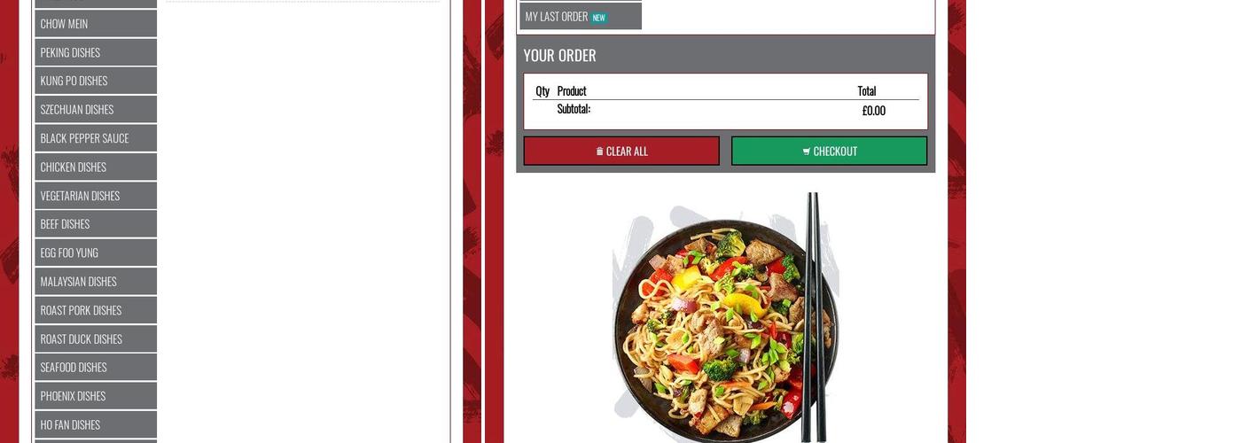 The Hot Wok Tollcross Menu