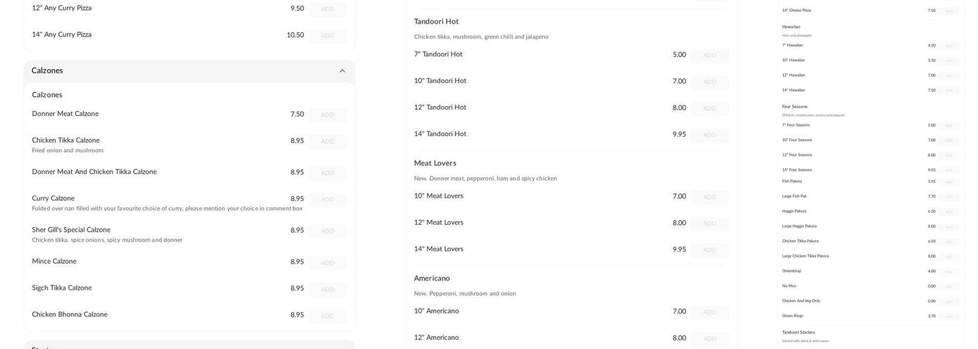 Shergills Takeaway Menu