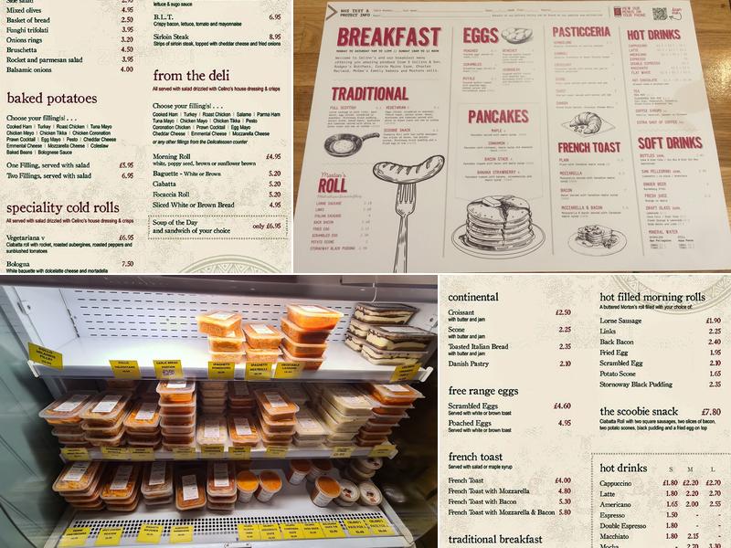 Celino's Alexandra Parade Menu