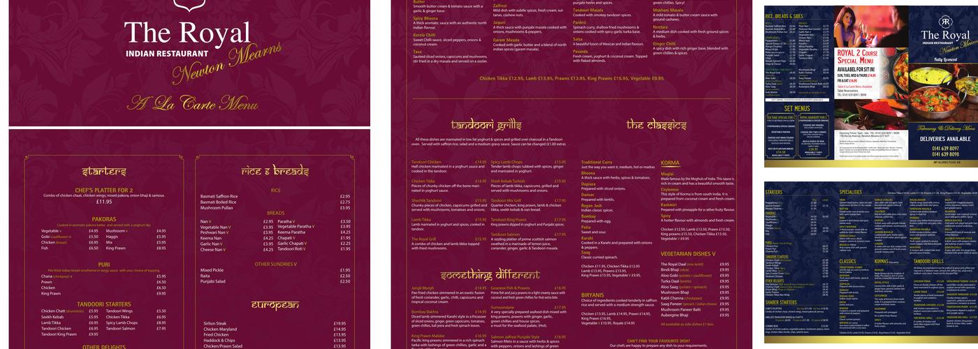 Royal India Menu