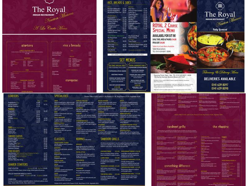 Royal India Menu