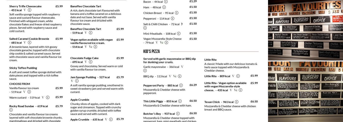 Old Plane Tree Menu