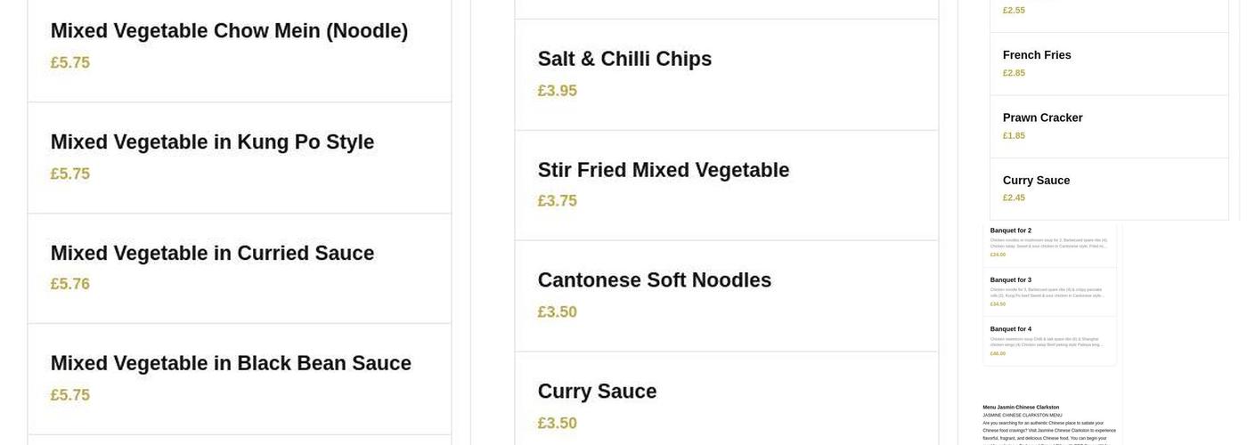 Jasmin Chinese Restaurant Clarkston Menu