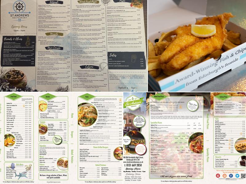 St Andrews Restaurant & Takeaway Menu