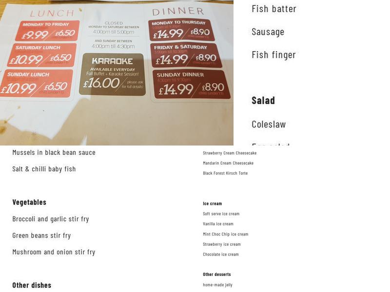 Beijing Banquet Menu