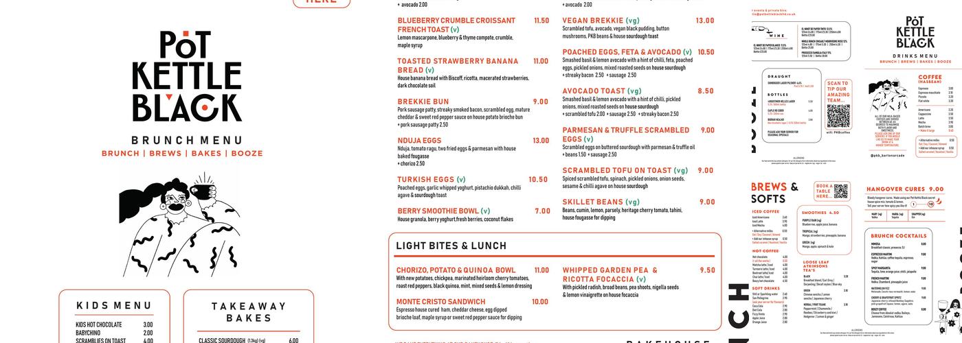 Pot Kettle Black Menu