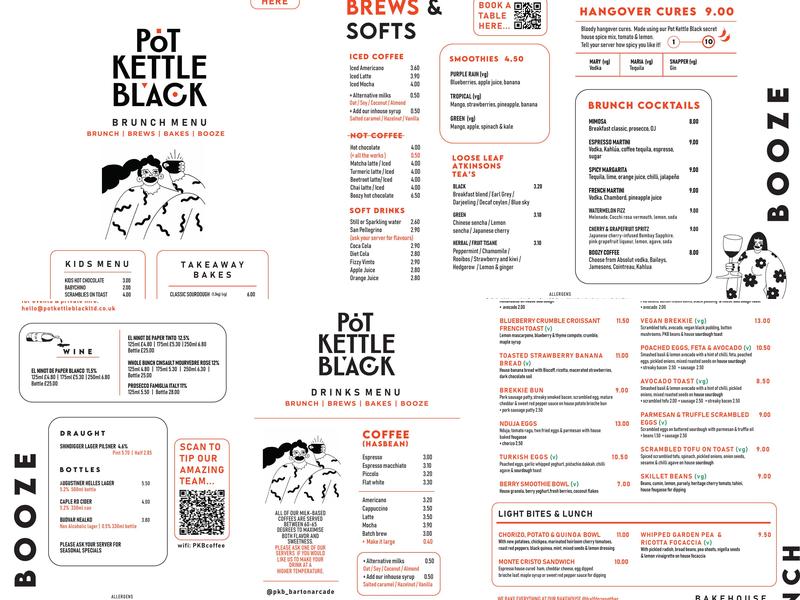 Pot Kettle Black Menu