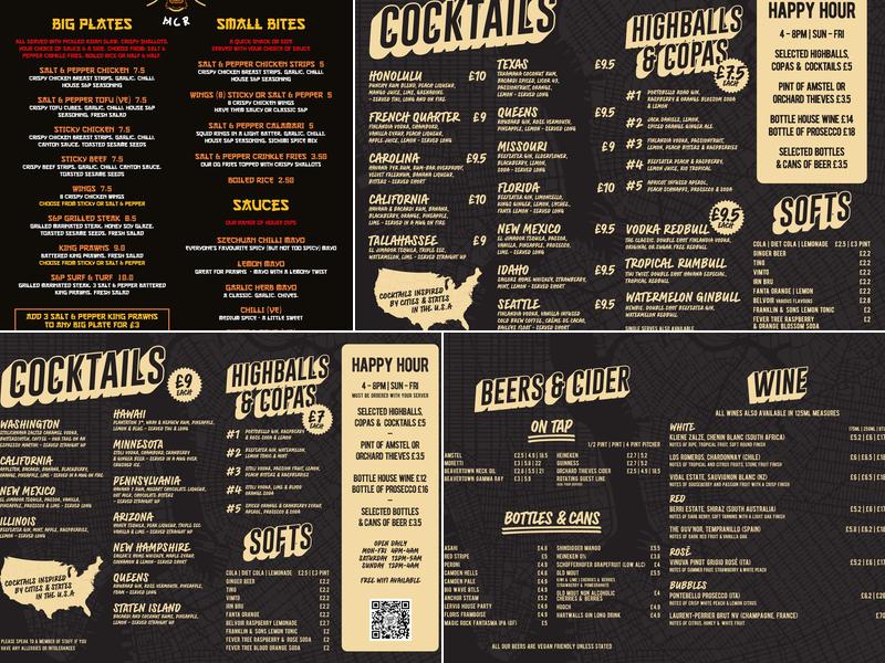 Black Dog Ballroom Menu
