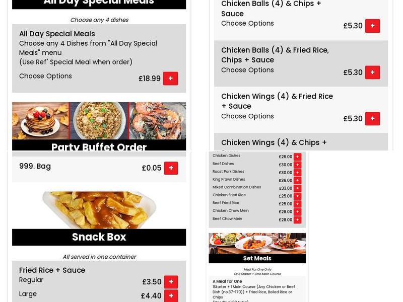 Lucky Star Motherwell Chinese Takeaway Menu
