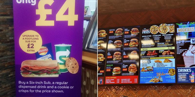 Subway (Acocks Green) Menu