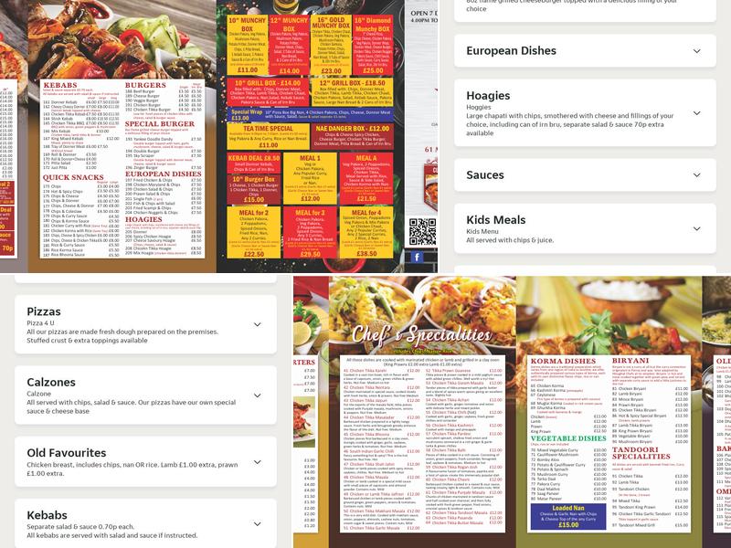 Hot & Spicy Menu