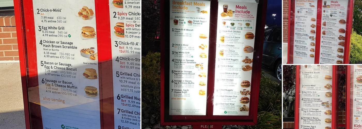 Chick-fil-A Menu