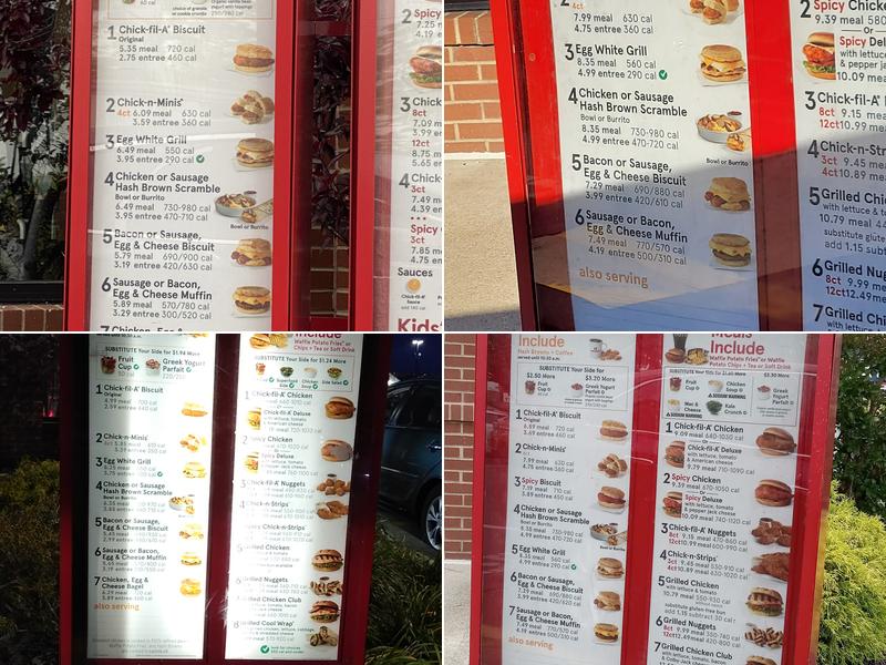 Chick-fil-A Menu