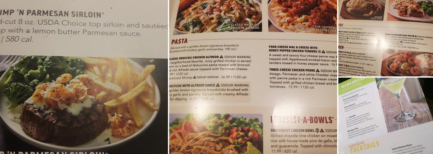 Applebee's Grill + Bar Menu