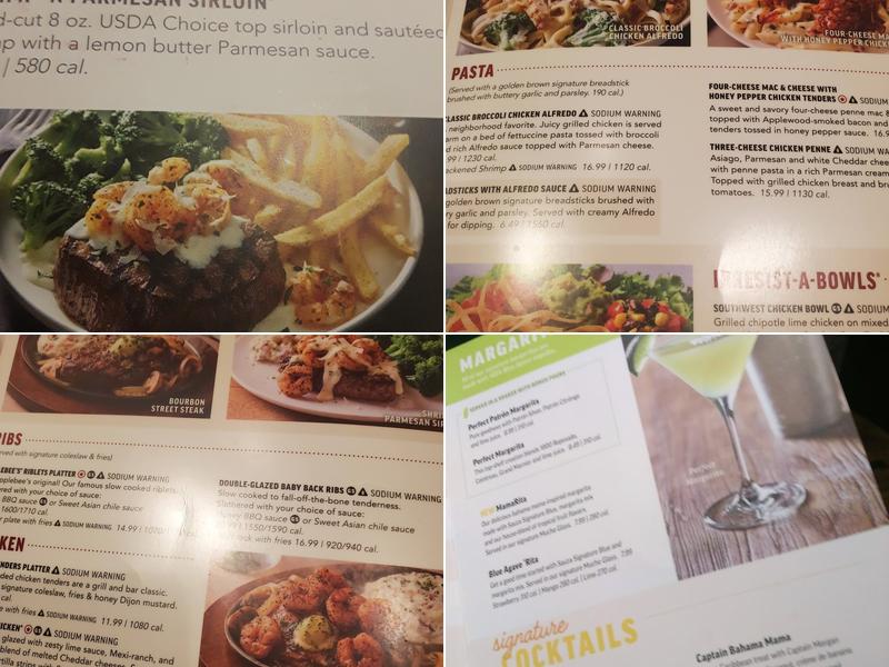 Applebee's Grill + Bar Menu