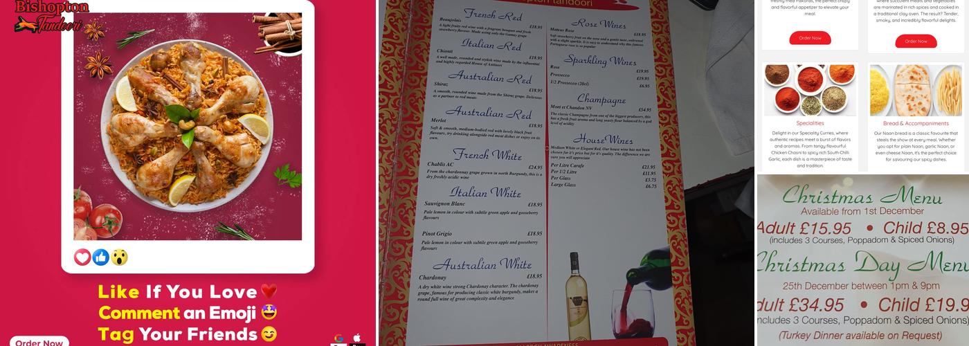 Bishopton Spicy Tandoori Menu