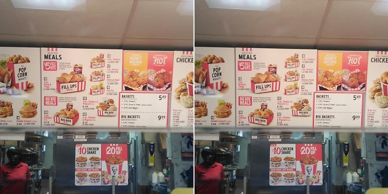 KFC Menu