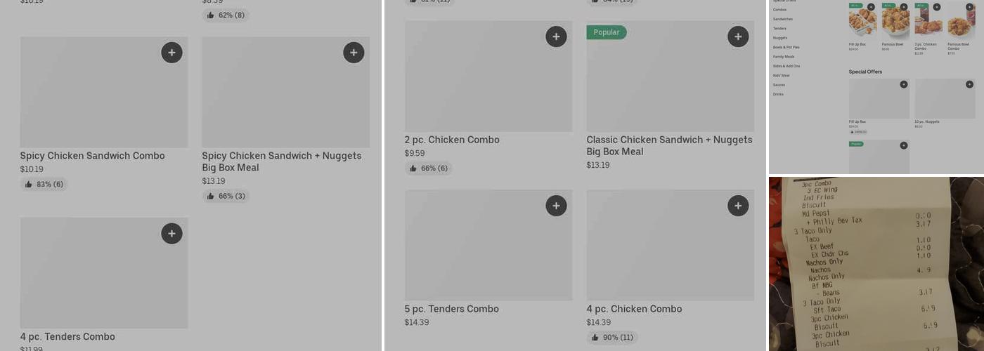 KFC Menu