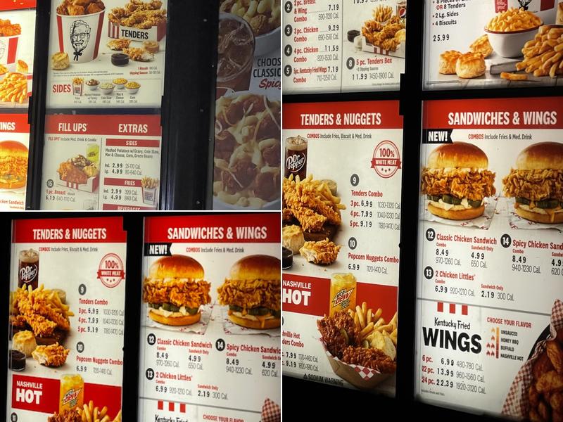 KFC Menu