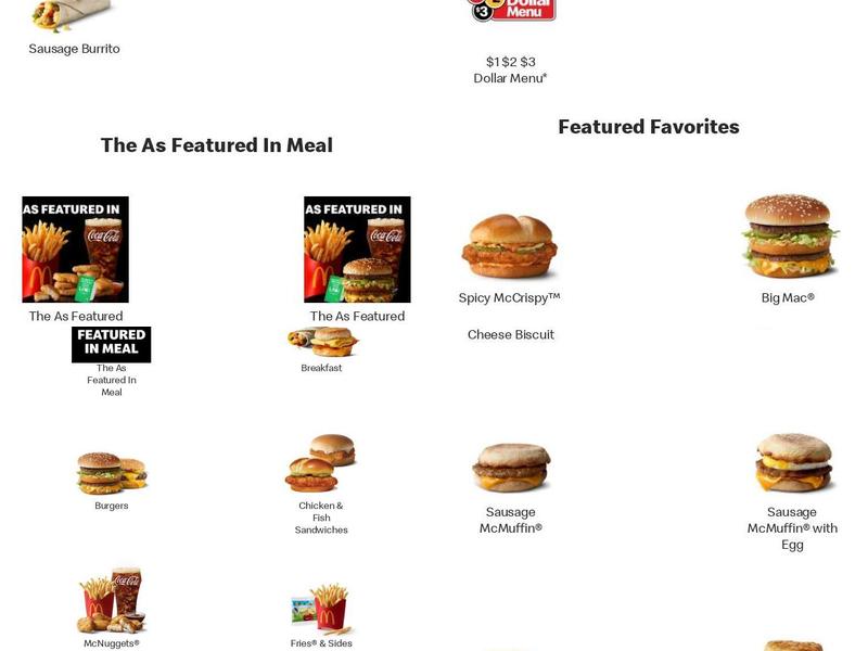 McDonald's Menu