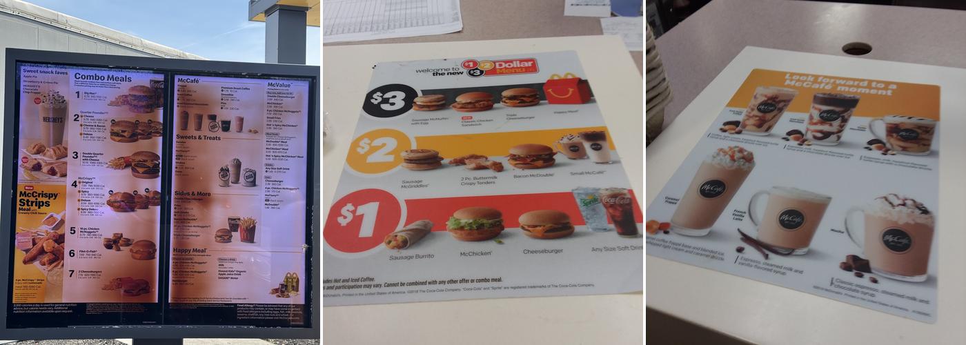 McDonald's Menu