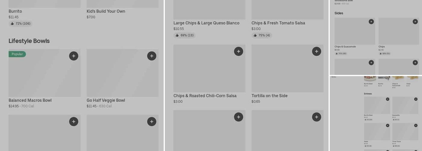 Chipotle Mexican Grill Menu