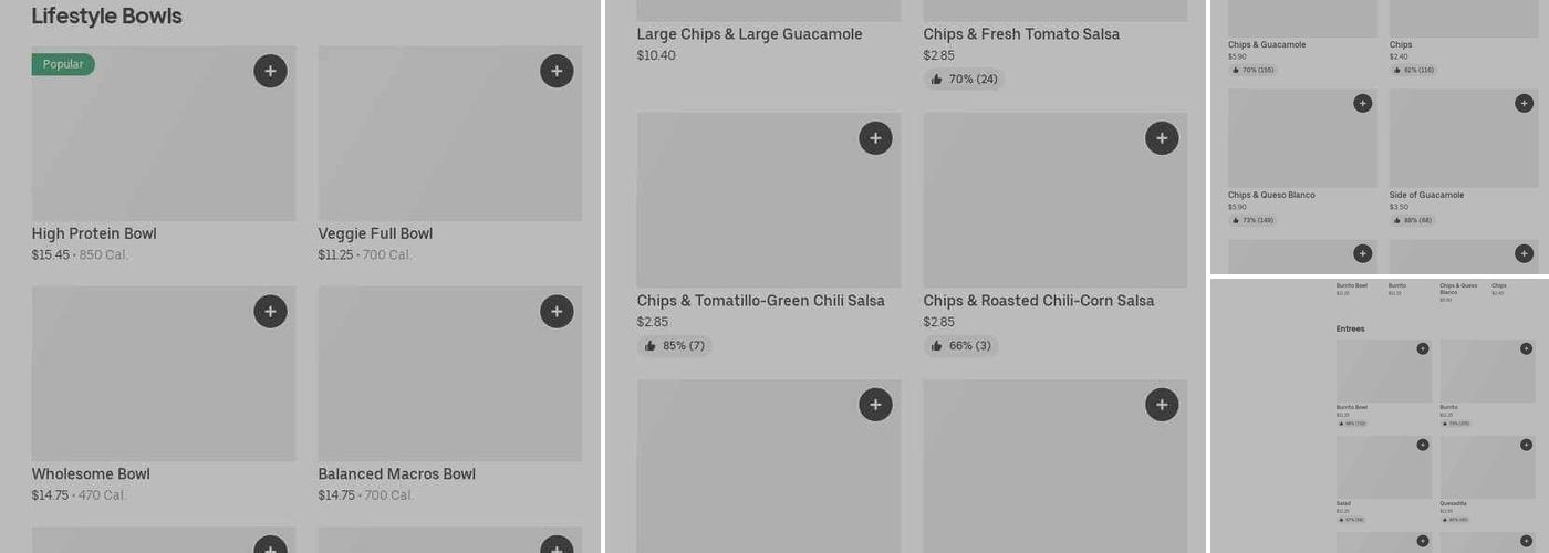 Chipotle Mexican Grill Menu