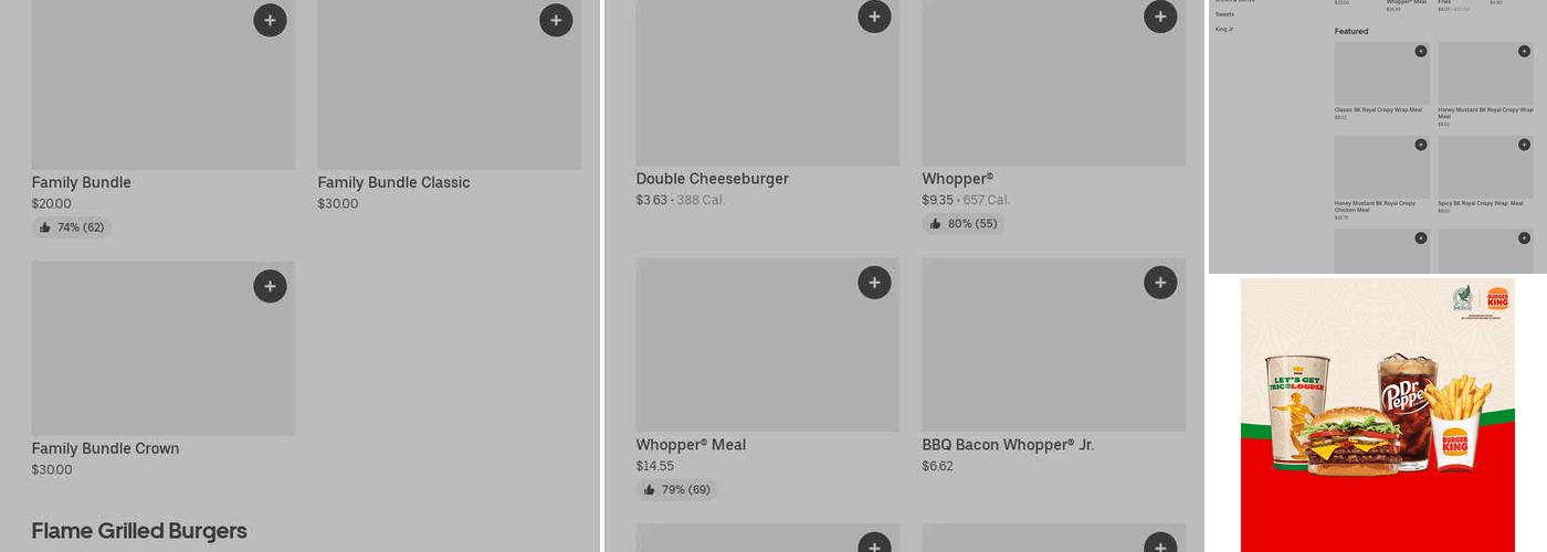 Burger King Menu