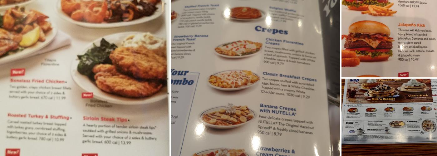 IHOP Menu