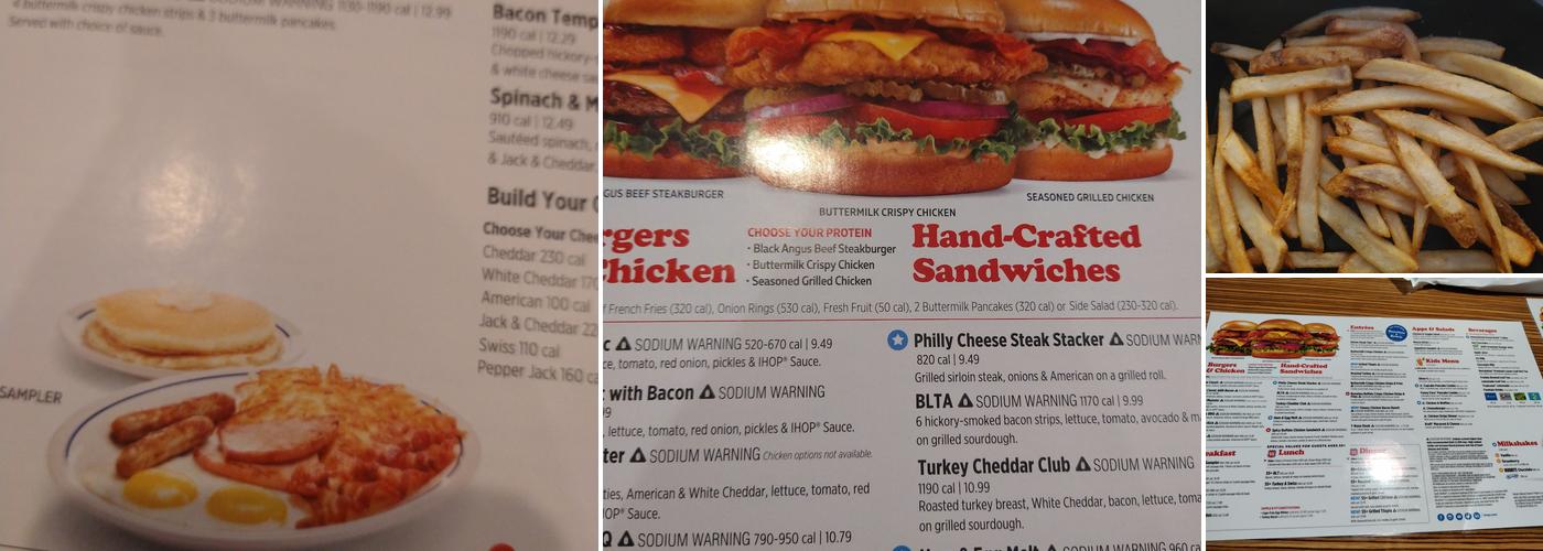 IHOP Menu
