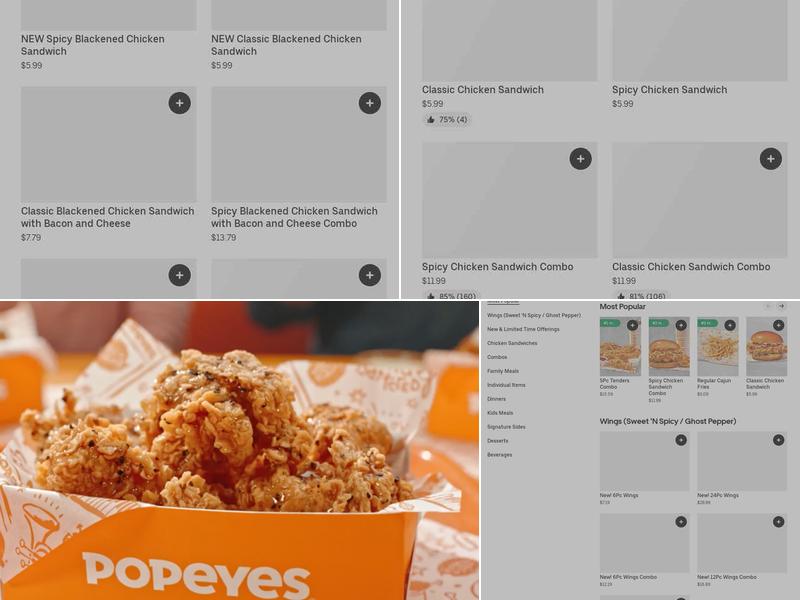 Popeyes Louisiana Kitchen Menu