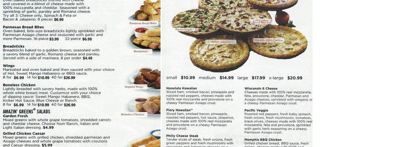 Domino's Pizza Menu
