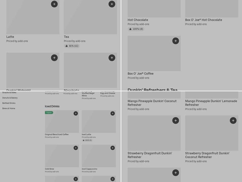 Dunkin' Menu