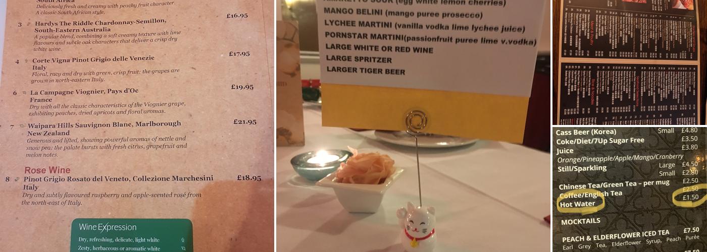 Singapore Orchid Menu