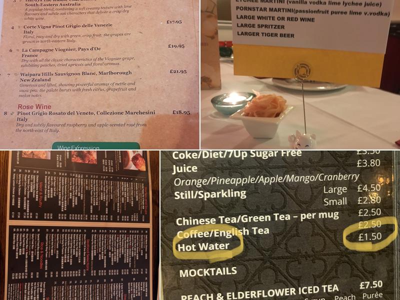 Singapore Orchid Menu