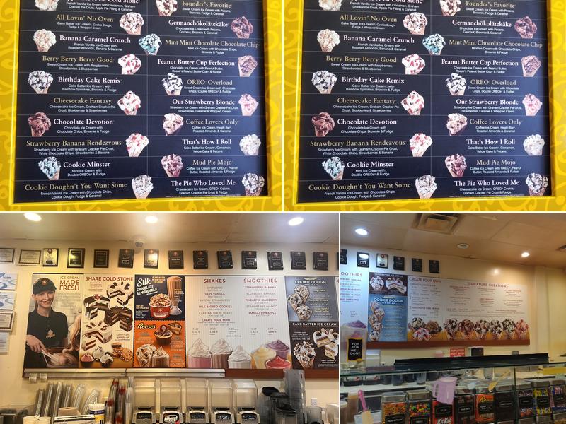 Cold Stone Creamery Menu