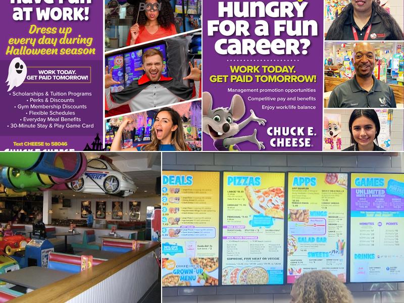 Chuck E. Cheese Menu