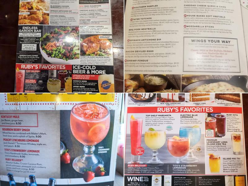 Ruby Tuesday Menu