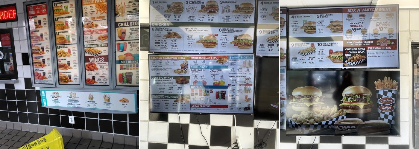 Checkers Menu