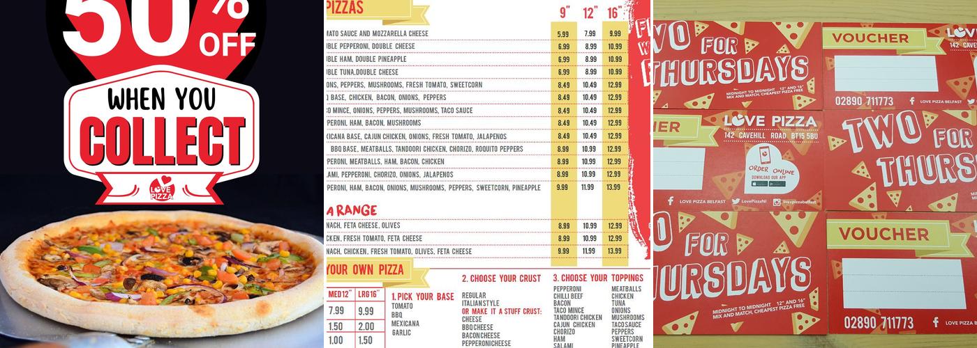 Love Pizza Menu