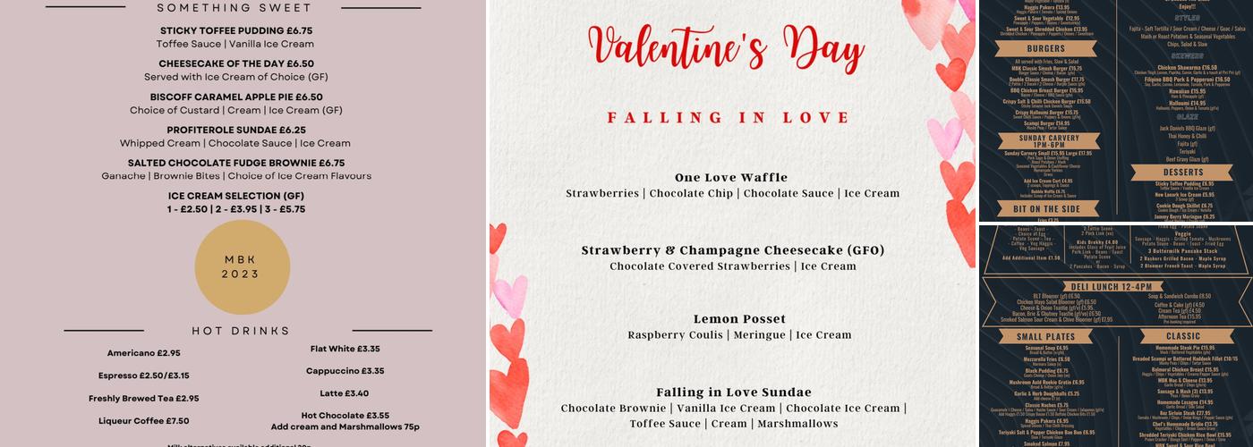 MBK Canalside Menu