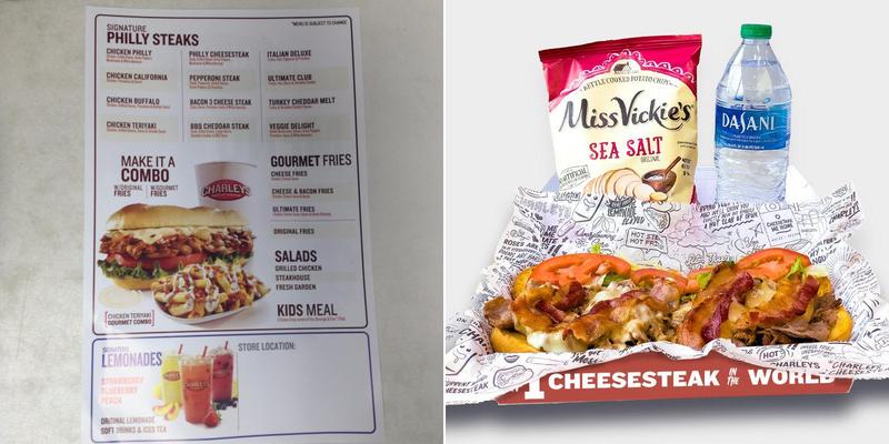 Charleys Cheesesteaks Menu