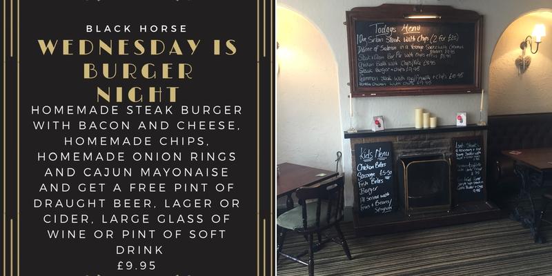 Black Horse Tollerton Menu