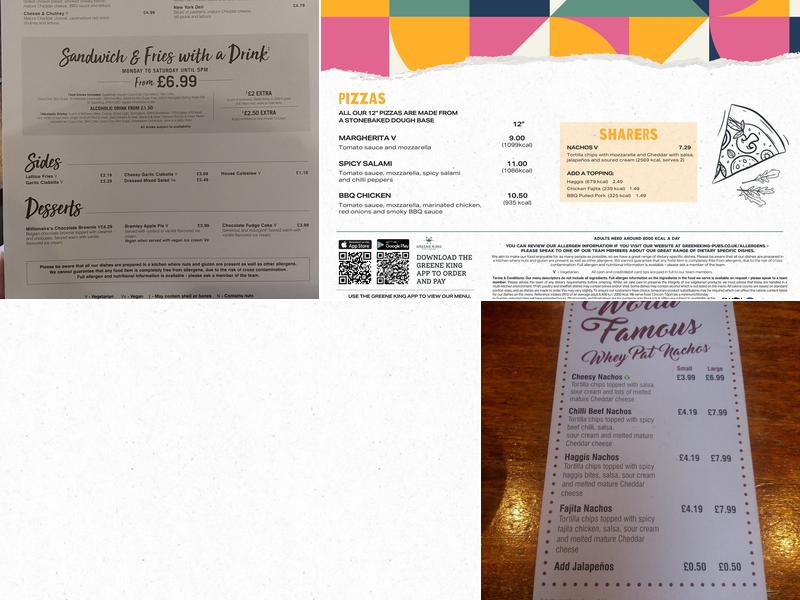 Whey Pat Tavern Menu