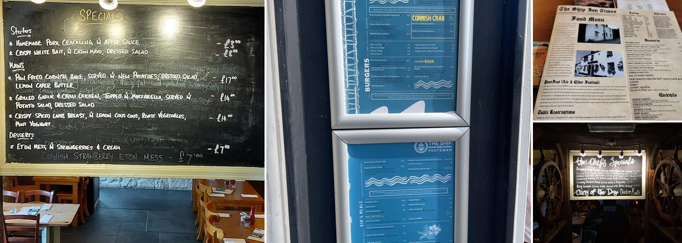 Ship Inn Menu