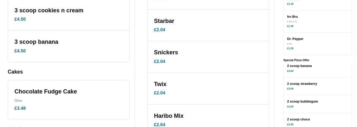 Linwood Tandoori Menu