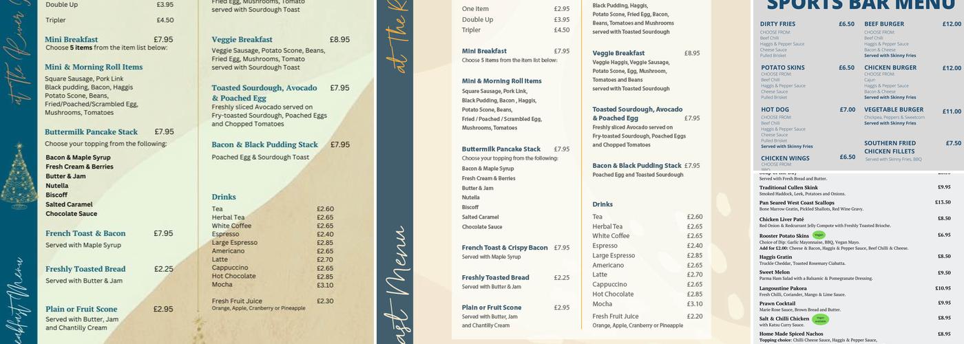 River Inn Menu