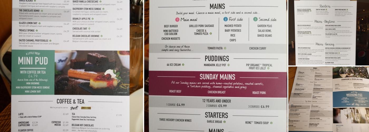 Justinlees Inn Menu