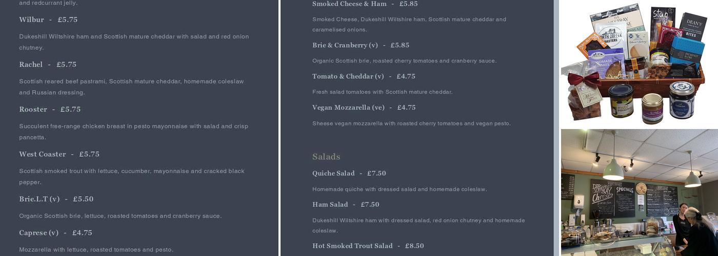 West Coast Delicatessen Menu