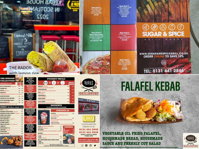 Yayas Grillhouse Menu